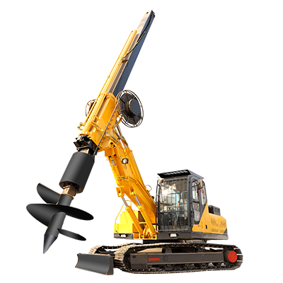 Máquina de hincado rotativa sobre orugas